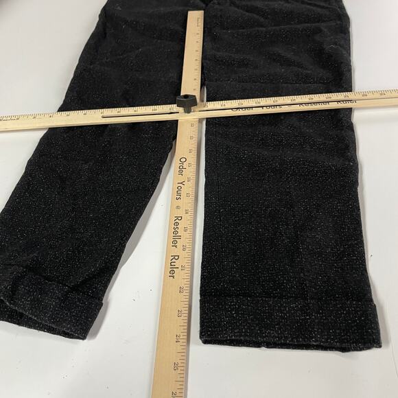 Club Monaco Pants Womens Size 2 Black Betia Textured Cuffed Hem Trouser Wool - Picture 8 of 11